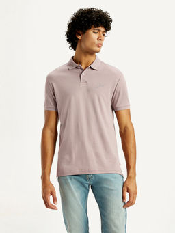 Levi's - Mens Mauve Solid Slim Fit Polo T-Shirt