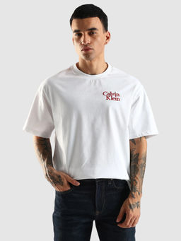Calvin Klein - Men White Relaxed Fit Cotton T-Shirt