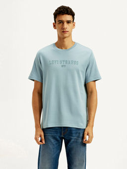Levi's - Mens Blue Typography Regular Fit T-Shirt
