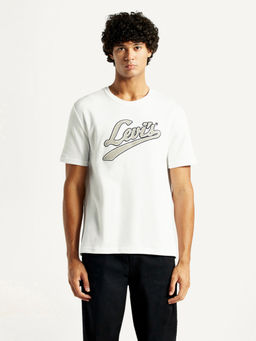 Levi's - Mens White Solid/Plain Regular Fit T-Shirt