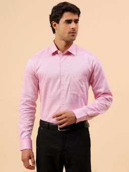 Cantabil - Men Pink Printed Regular Fit Formal Shirt