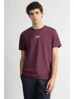 Reebok - Men Purple Solid T-Shirt