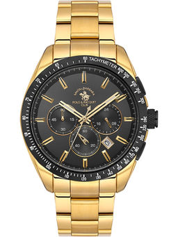 Santa Barbara Polo & Racquet Club - Men Black Quartz Dial Analog Watch (SB1105267) (M)