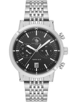 Santa Barbara Polo & Racquet Club - Men Black Quartz Dial Analog Watch (SB1105852) (M)