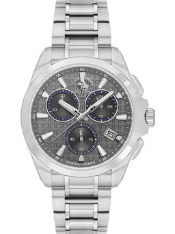Santa Barbara Polo & Racquet Club - Men Grey Quartz Dial Analog Watch (SB1105914) (M)