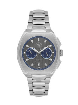 Santa Barbara Polo & Racquet Club - Men Grey Quartz Dial Analog Watch (SB1106224) (M)