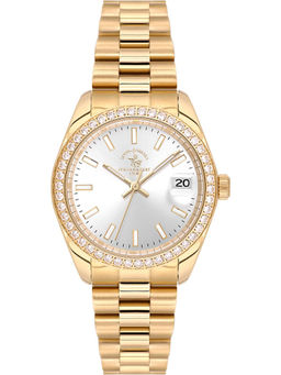 Santa Barbara Polo & Racquet Club - Women Silver Quartz Dial Analog Watch (SB4100172) (M)