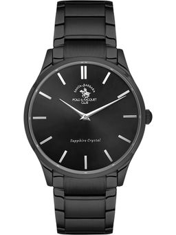 Santa Barbara Polo & Racquet Club - Men Black Quartz Dial Analog Watch (SB4100205) (M)