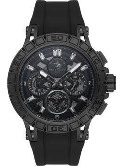 Santa Barbara Polo & Racquet Club - Men Black Quartz Dial Analog Watch (SB5100045) (M)