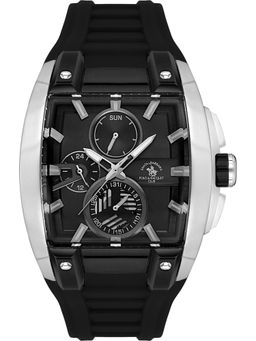 Santa Barbara Polo & Racquet Club - Men Black Quartz Dial Analog Watch (SB7100021) (M)