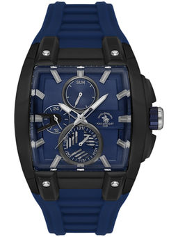 Santa Barbara Polo & Racquet Club - Men Navy Blue Quartz Dial Analog Watch (SB7100025) (M)
