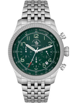Santa Barbara Polo & Racquet Club - Men Green Quartz Dial Analog Watch (SB8100075) (M)