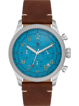 Santa Barbara Polo & Racquet Club - Men Blue Quartz Dial Analog Watch (SB8100084) (M)