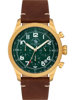 Santa Barbara Polo & Racquet Club - Men Green Quartz Dial Analog Watch (SB8100085) (M)