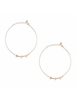 White Velvet - Flying Birds 925 Silver Adjustable Anklet