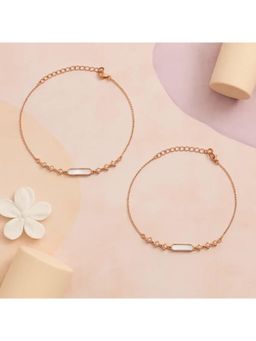 White Velvet - Floral Grace 925 Silver Adjustable Anklet