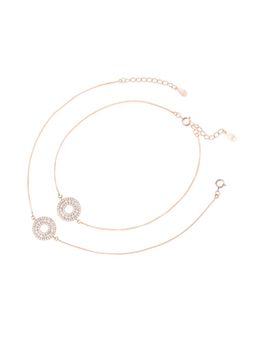 White Velvet - Rose Halo Harmony Anklet 925 Silver