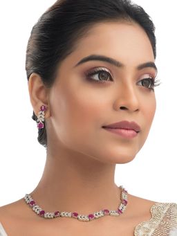 Silk Petalss - Women Pink Esta Jewellery Set