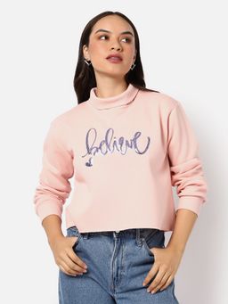 Campus Sutra - Womens Printed Sweatshirt Pink