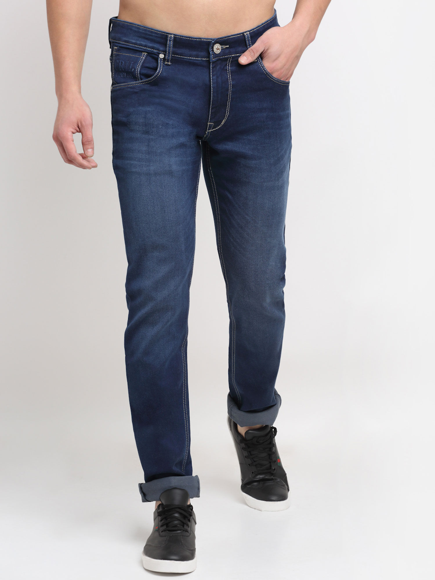 Buy Cantabil Mens Blue Jeans Online 