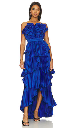 AMUR - Judah Scallop Pleated Dress