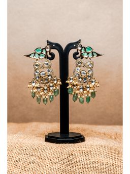 Nayaab by Sonia - Parakeet Polki Drops & Danglers