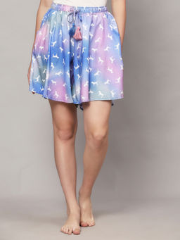 Bstories - Multicolor Animal Print Culotte Shorts