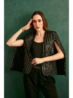 BOHO-CHIC By Sukriti Jain - Womens Hand Embellished All About Sparkles Cape