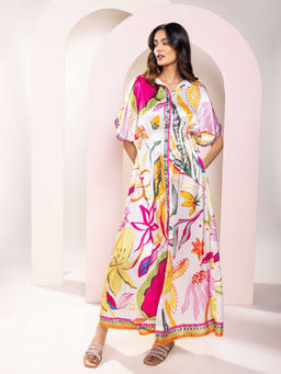 Poppi - Womens Multi-Color Florence Maxi Dress