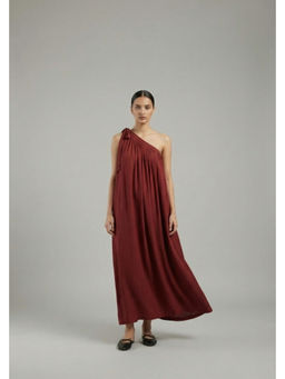 Doodlage - Womens Maroon Daryl Dress