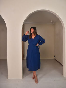 WHY SO BLUE - Womens Blue Aria Brunch Dress