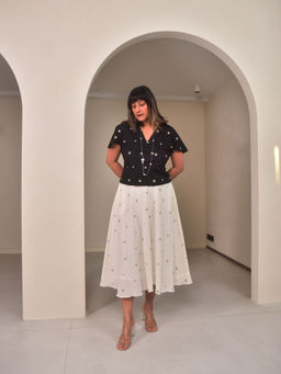 WHY SO BLUE - Womens Multi-Color Lumi Top with Skirt