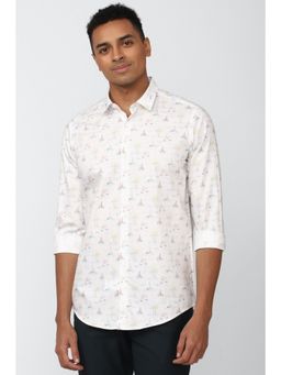 Simon Carter - Cream Printed Shirt For Men