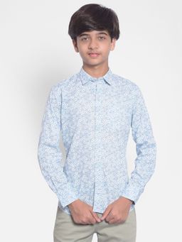 CRIMSOUNE CLUB - Boys Blue Printed Shirt