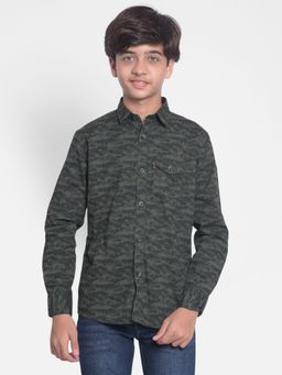 CRIMSOUNE CLUB - Boys Olive Camouflage Shirt