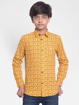 CRIMSOUNE CLUB - Boys Yellow Printed Shirt