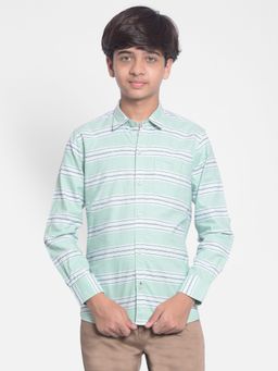 CRIMSOUNE CLUB - Boys Green Striped Shirt