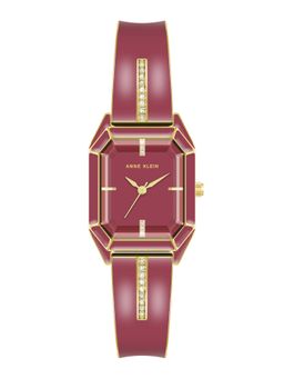 Anne Klein - AK4042GPBY Maroon Dial Analog Watch for Women