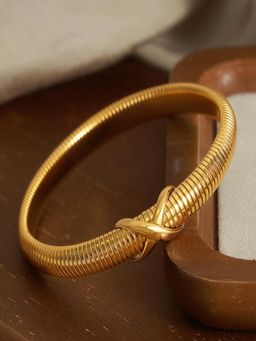 AQUASTREET - Flexible X Cross Snake Bangle Bracelet 18K Plated Waterproof Anti-Tarnish Gold