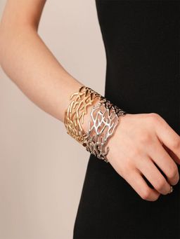 AQUASTREET - Adjustable Branch Cuff Bracelet 18K Plated Waterproof Anti-Tarnish Silver