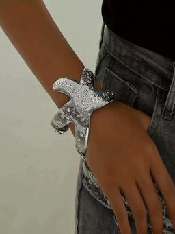 AQUASTREET - Adjustable Starfish Cuff Bracelet 18K Plated Waterproof Anti-Tarnish Silver