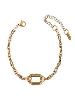 AQUASTREET - Linked Chain Bracelet With Open Clasp 18K Plated Waterproof Anti-Tarnish Gold