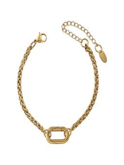 AQUASTREET - Linked Chain Bracelet With Open Clasp 18K Plated Waterproof Anti-Tarnish Gold