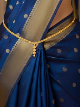 Accessher - Gold-Plated Adjustable Kamarband Waist Chain Hip Belt For Saree