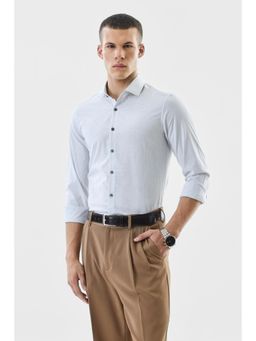 Snitch - Men White Checks Slim Fit Formal Shirt