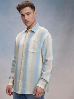 LOCOMOTIVE - Men Multi-Color Textured Regular Fit Casual Shirt