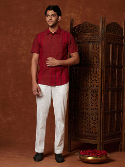 Fabindia - Cotton Nagari Slim Fit Shirt