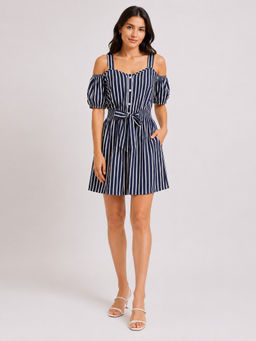 Scoup - Blue Stripe Short Dress