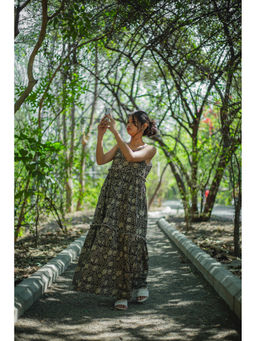 ODHANON - Women's Black Maxi Dress