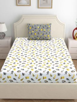 Home Ecstasy - Cotton Bedsheet with 1 Pillow Cover - Multi-Color (Single)